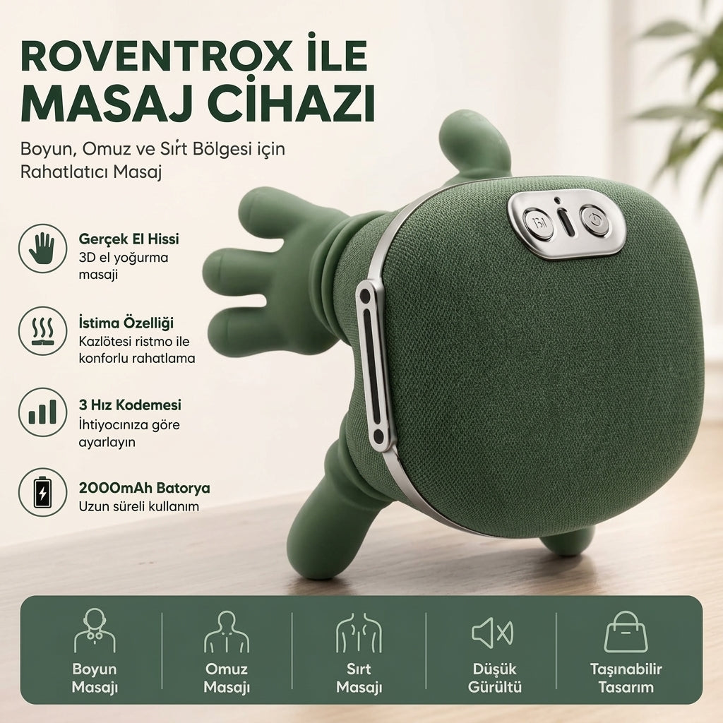 ROVENTROX Kablosuz Masaj Aleti Kırmızı Işık Terapili